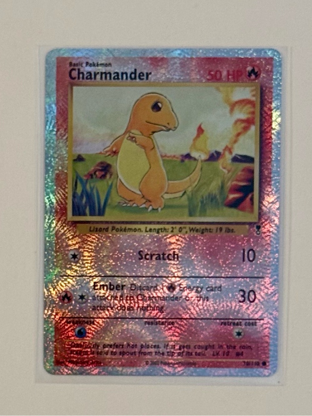 Pokemon Charmander Legendary Collection Rev Holo 70/110 2002 Fan Art Custom Card